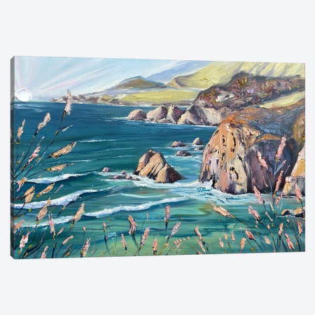 Tourmaline Tide Canvas Print #LEL358} by Lisa Elley Canvas Art