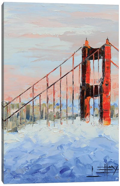 Catch A Glimpse Of The Golden Gate Bridge Canvas Art Print - Lisa Elley