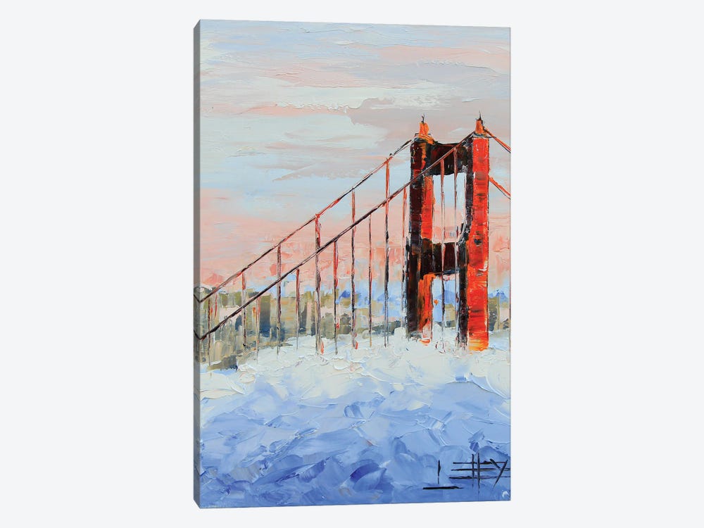 Catch A Glimpse Of The Golden Gate Bridge by Lisa Elley 1-piece Canvas Print