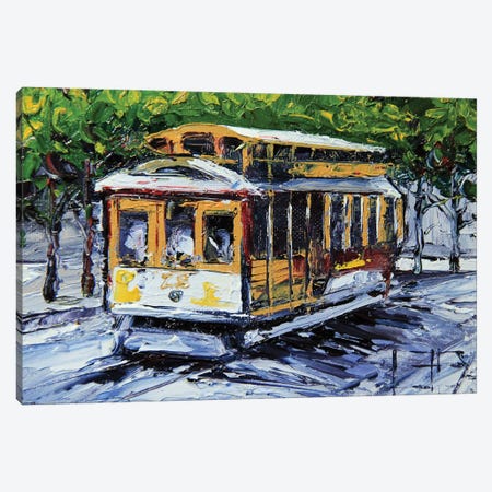 Cable Car Canvas Print #LEL35} by Lisa Elley Canvas Artwork