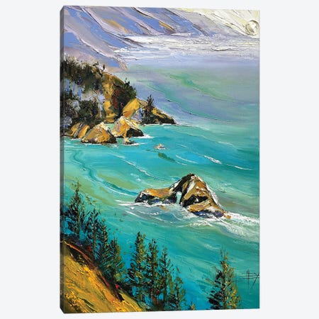 Charm On The Coast Canvas Print #LEL364} by Lisa Elley Canvas Wall Art