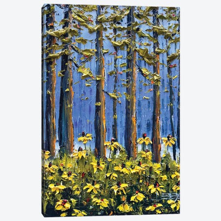 Redwoods And Wildflowers Canvas Print #LEL366} by Lisa Elley Canvas Artwork