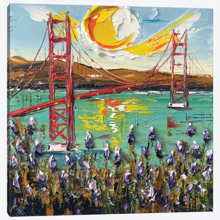 San Francisco With Van Gogh Canvas Print #LEL368} by Lisa Elley Canvas Art Print