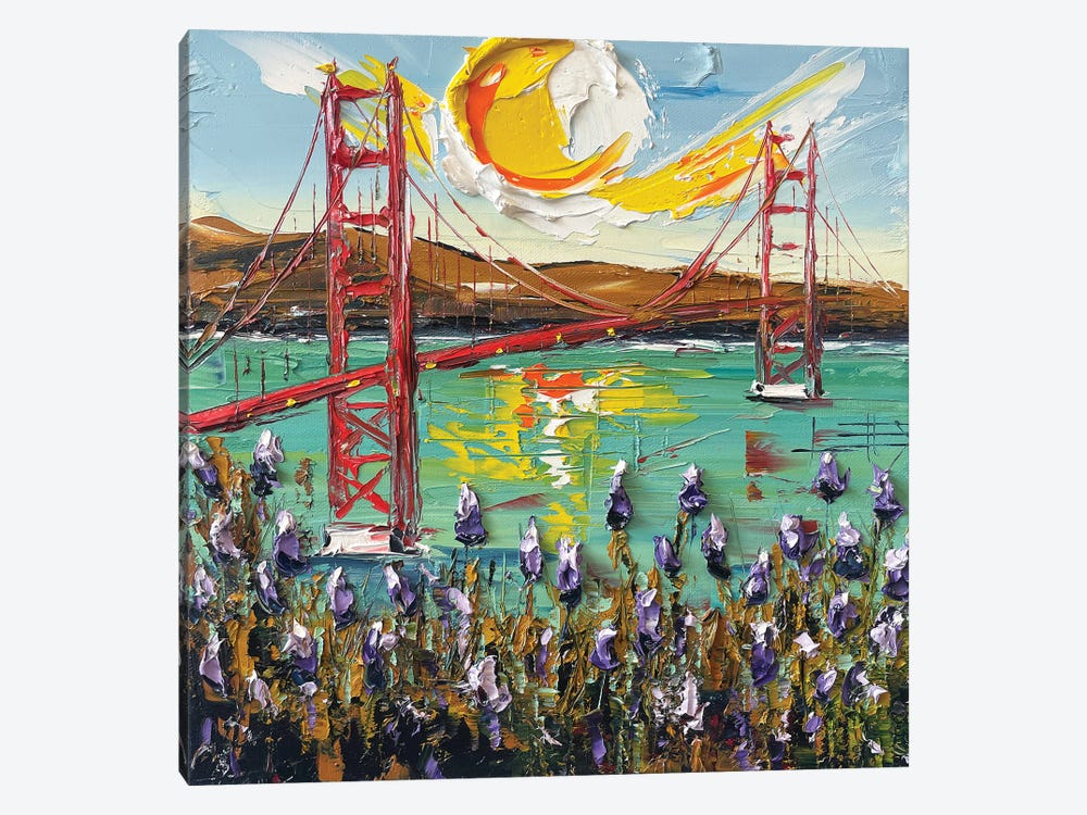 San Francisco With Van Gogh by Lisa Elley 1-piece Canvas Print