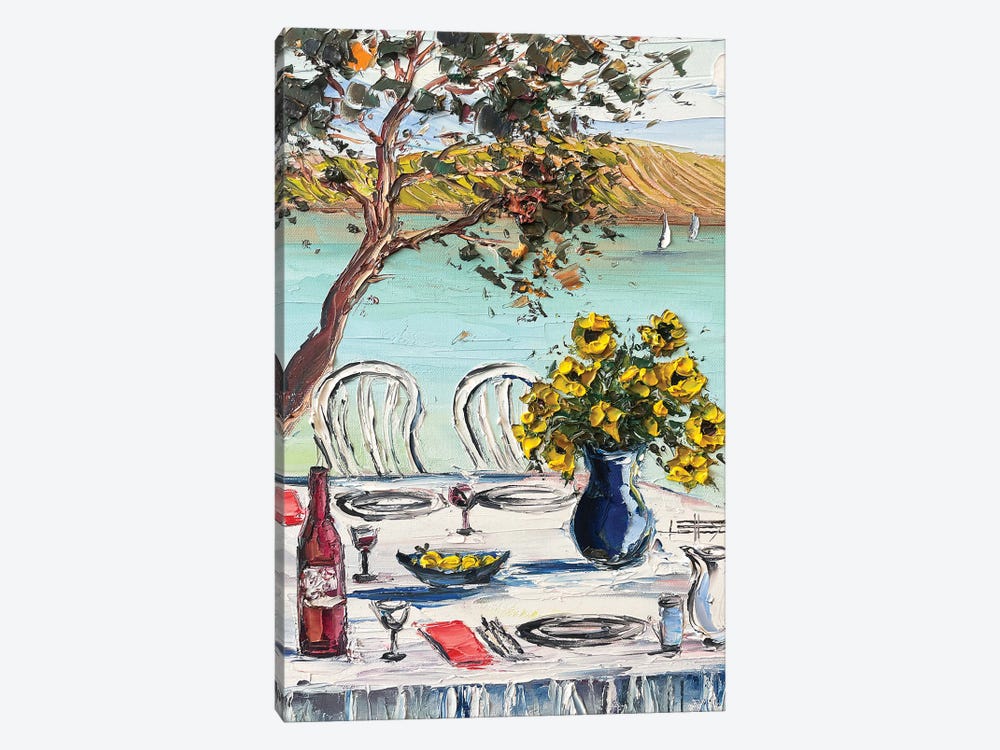 A Table On The Bay by Lisa Elley 1-piece Art Print