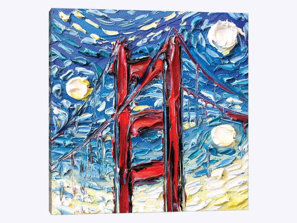 Starry Night At The Golden Gate by Lisa Elley 1-piece Art Print