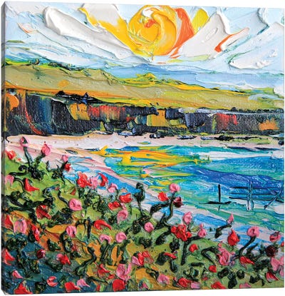 California Sunset Canvas Art Print - Intense Impressionism