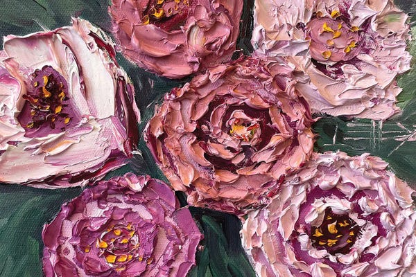 Lisa Elley: Spring Peony Bouquet by Lisa Elley