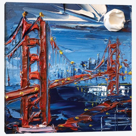 San Francisco Evening Canvas Print #LEL382} by Lisa Elley Art Print
