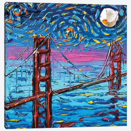 Gogh To The Golden Gate Canvas Print #LEL385} by Lisa Elley Canvas Artwork