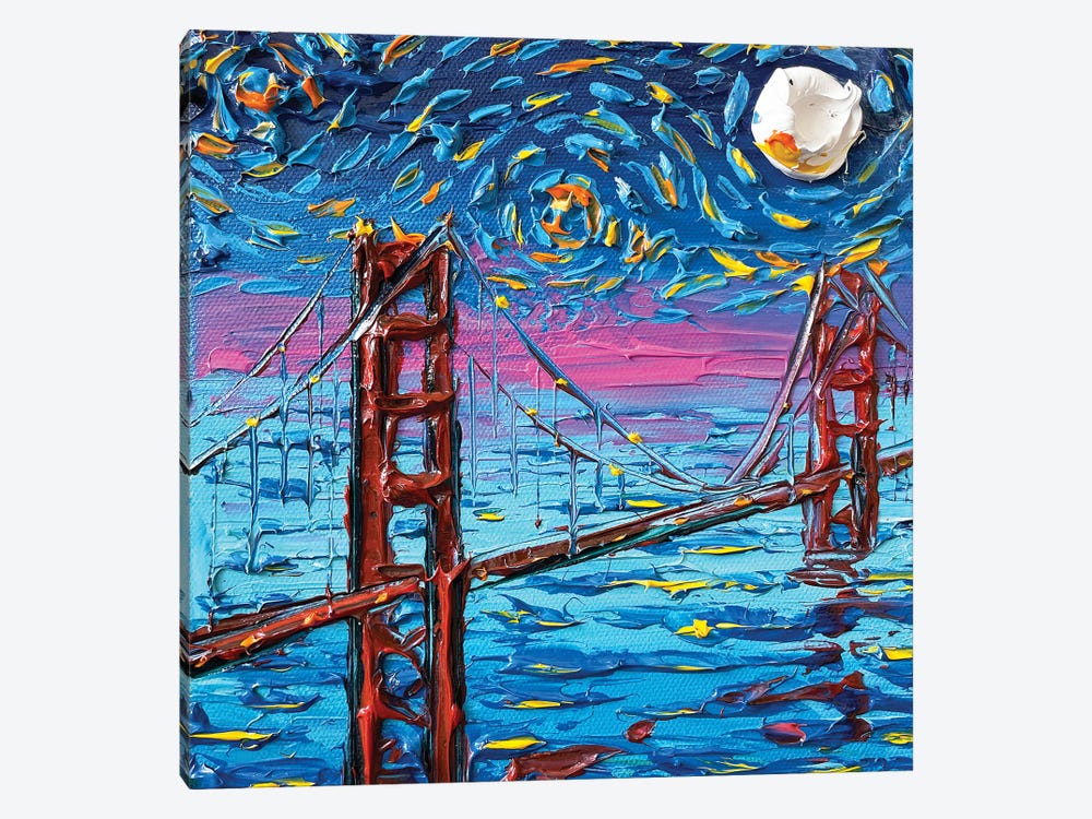 Gogh To The Golden Gate by Lisa Elley 1-piece Canvas Artwork