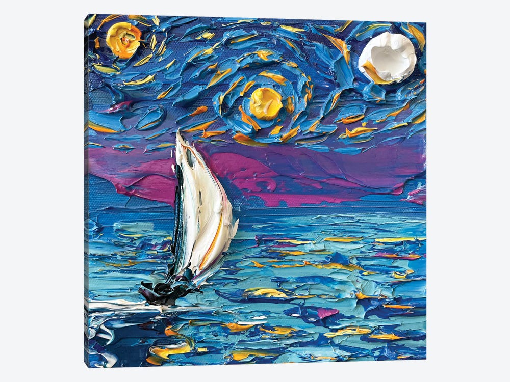 Gogh Sailing by Lisa Elley 1-piece Canvas Print