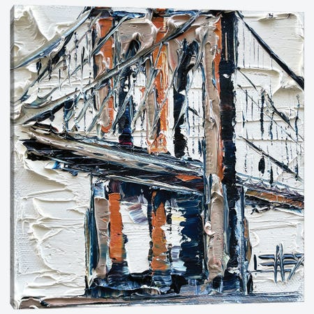 Brooklyn Bridge Canvas Print #LEL388} by Lisa Elley Art Print