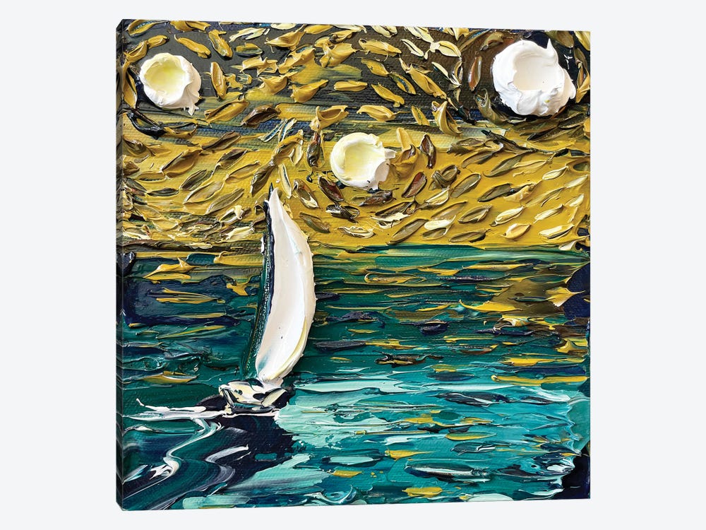 Let's Gogh Sailing by Lisa Elley 1-piece Canvas Art