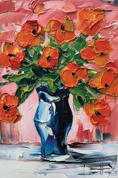 Orange Poppies by Lisa Elley canvas print