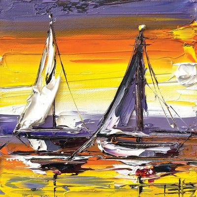 Sailboats by Lisa Elley canvas print