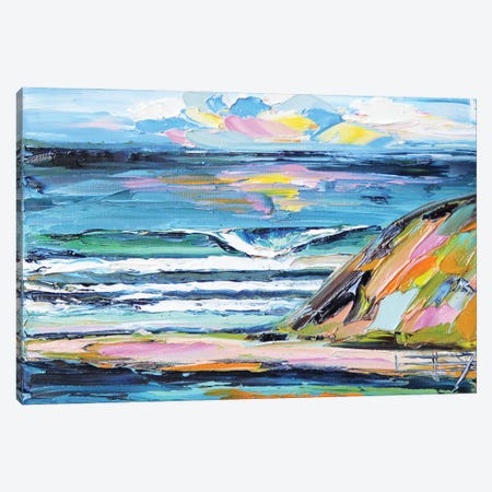 Mavericks Surf Break California Canvas Print #LEL408} by Lisa Elley Canvas Artwork