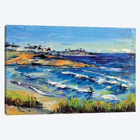 Carmel Beach Canvas Print #LEL40} by Lisa Elley Canvas Wall Art