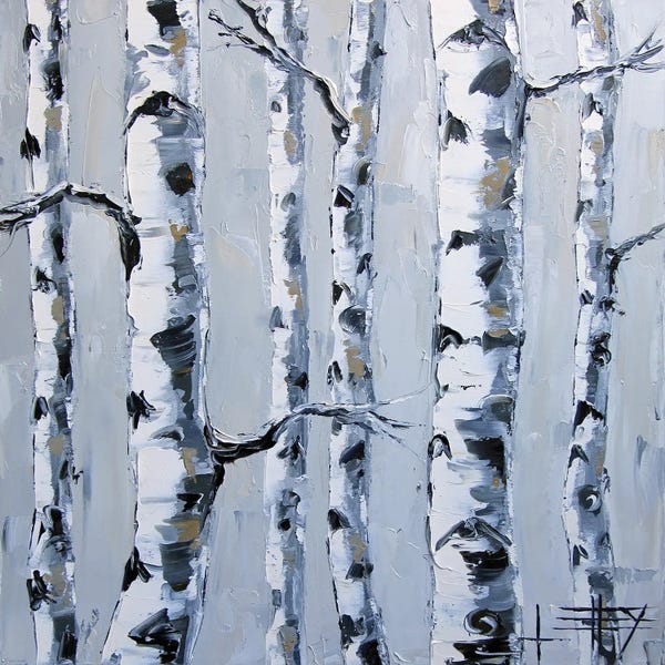Birch Trees: Silver Birch Tree Trunks by Lisa Elley