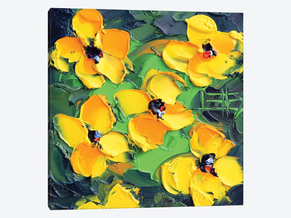 California Poppies by Lisa Elley 1-piece Canvas Artwork