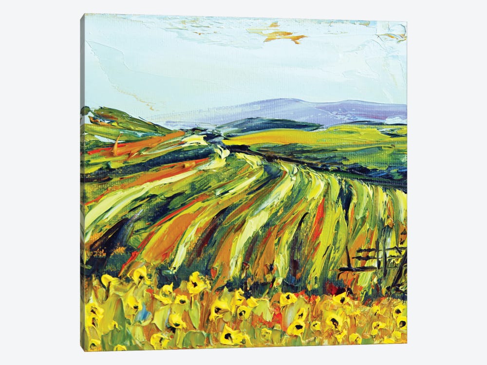 Saxum Vineyard Paso Robles With California Poppies by Lisa Elley 1-piece Canvas Print