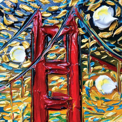 Golden Gate Skies by Lisa Elley canvas print