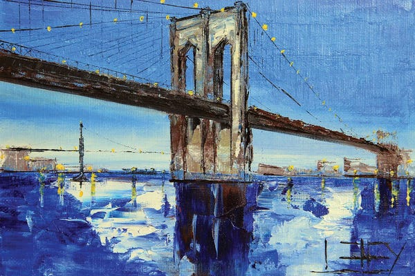 Famous Bridges: Brooklyn Bridge, New York City by Lisa Elley