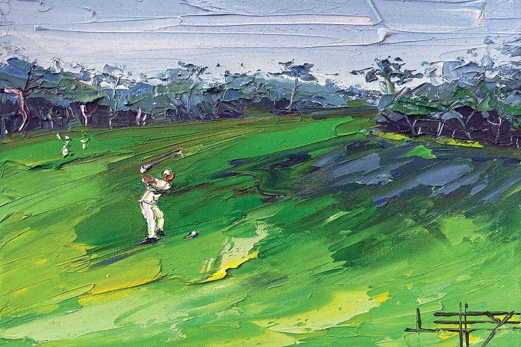 Pebble Beach Golf Links - Golf Course by Lisa Elley wall art