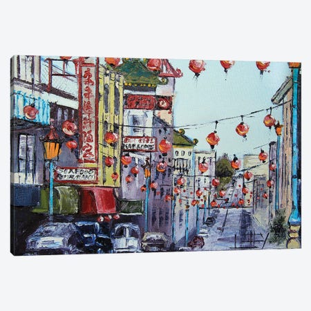 San Francisco Chinatown Canvas Print #LEL434} by Lisa Elley Canvas Art