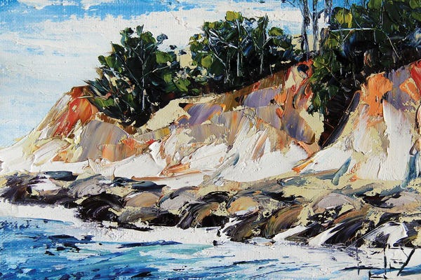 Lisa Elley: Half Moon Bay, Cliffs by Lisa Elley