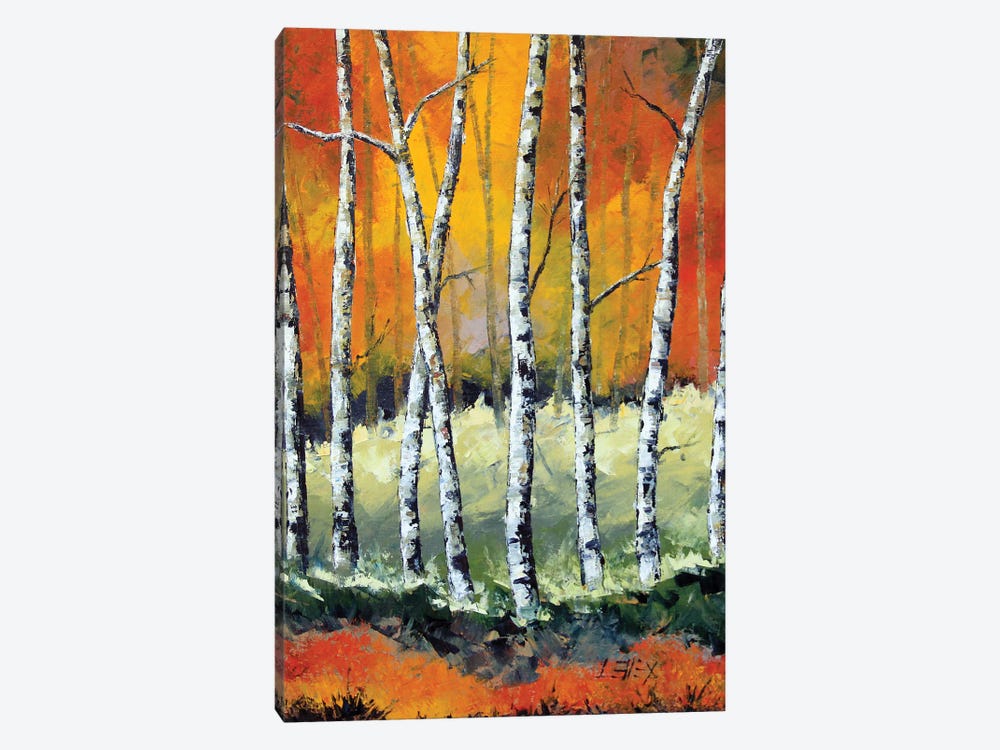 Eight Birches by Lisa Elley 1-piece Canvas Art
