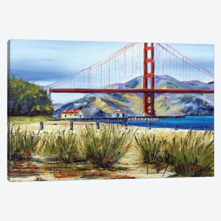 Golden Gate Bridge San Francisco Bay Chrissy Field Canvas Print #LEL444} by Lisa Elley Canvas Print