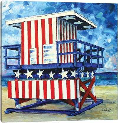 Miami Beach Art Deco Lifeguard Tower Canvas Art Print - Miami Beach