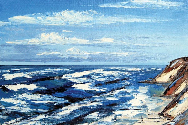 Lisa Elley: Mavericks Surf Break In Half Moon Bay California by Lisa Elley