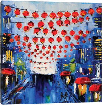 Chinatown Canvas Art Print - Intense Impressionism