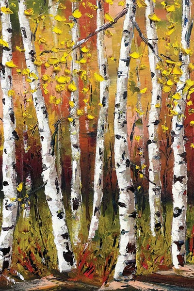 Birch Trees: Monet'S Fall by Lisa Elley