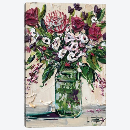 Elegant Spring Floral Still Life Canvas Print #LEL467} by Lisa Elley Canvas Print