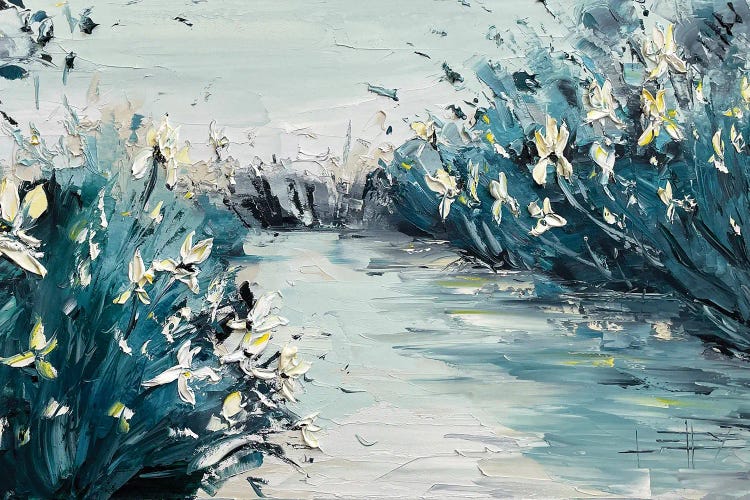 Indigo Iris by Lisa Elley wall art