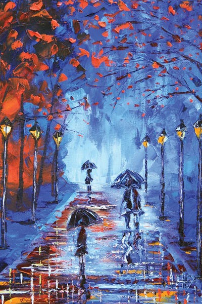 Rain: An Evening Walk In Paris by Lisa Elley