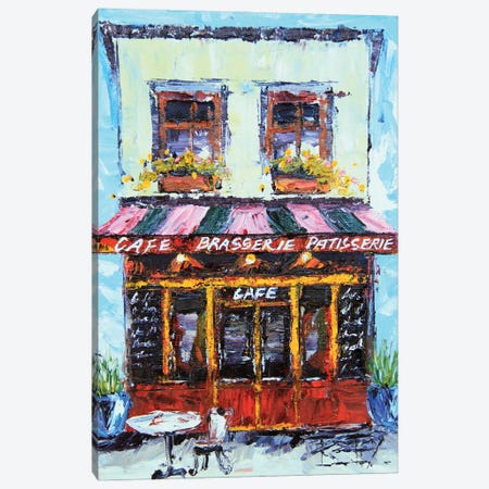 Patisserie In Montmartre Paris Canvas Print #LEL477} by Lisa Elley Canvas Artwork