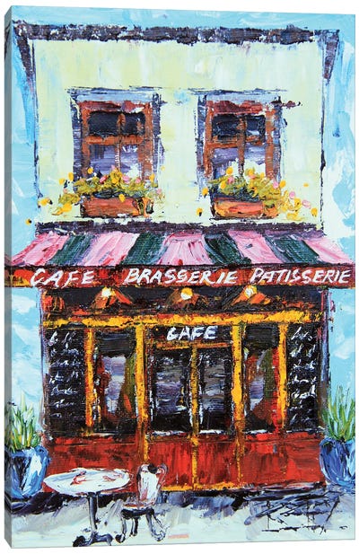 Patisserie In Montmartre Paris Canvas Art Print - Cafe Art