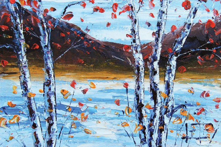 Birch Trees By The Lake