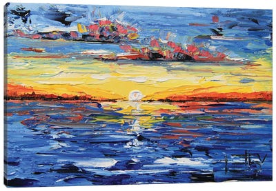 Surreal Sunset Canvas Art Print - Lisa Elley