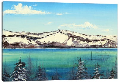 Lake Tahoe Winter Canvas Art Print - Lake Tahoe Art