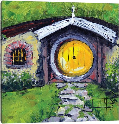 Lord Of The Rings New Zealand Hobbit House Canvas Art Print - Lisa Elley