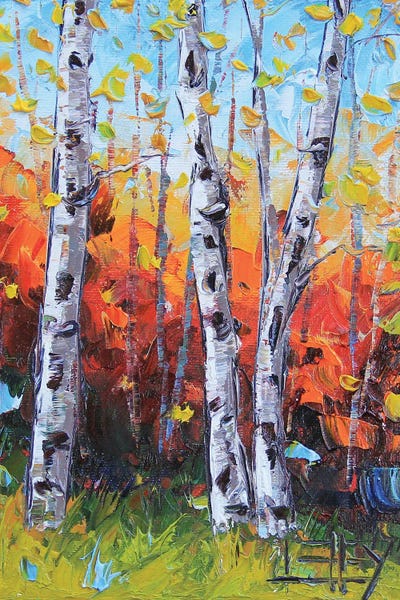 Three Birches by Lisa Elley art print