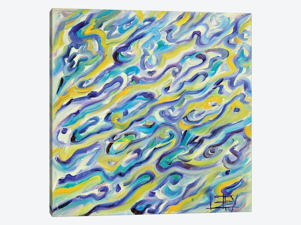 Abalone Paua New Zealand Abstract by Lisa Elley 1-piece Canvas Artwork