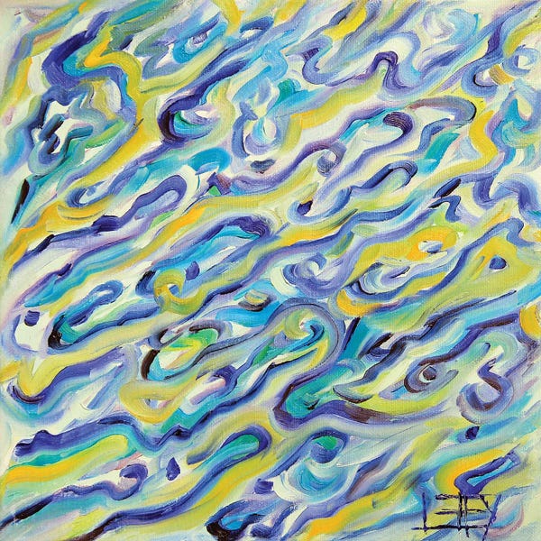 New Zealand: Abalone Paua New Zealand Abstract by Lisa Elley