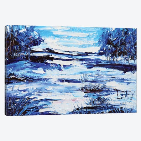 Abstract Winter Canvas Print #LEL501} by Lisa Elley Canvas Art Print