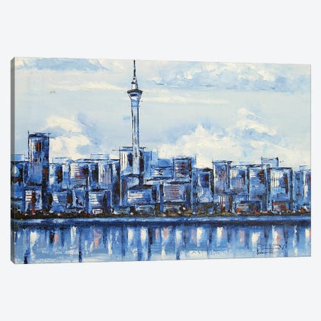 Auckland Blues New Zealand Canvas Print #LEL504} by Lisa Elley Canvas Wall Art